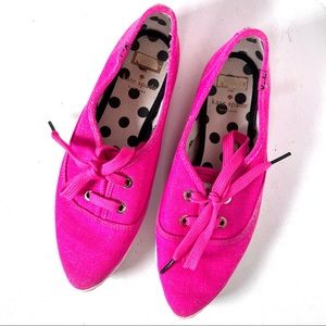 Kate Spade X Keds | Hot Pink Pointed Almond Toe Sneakers Size 7
